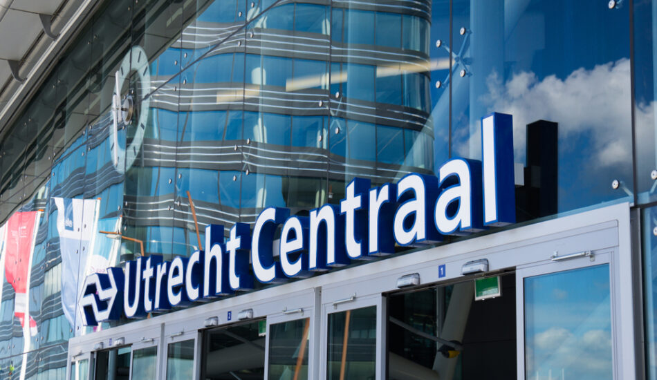 Het bord van Utrecht Centraal.